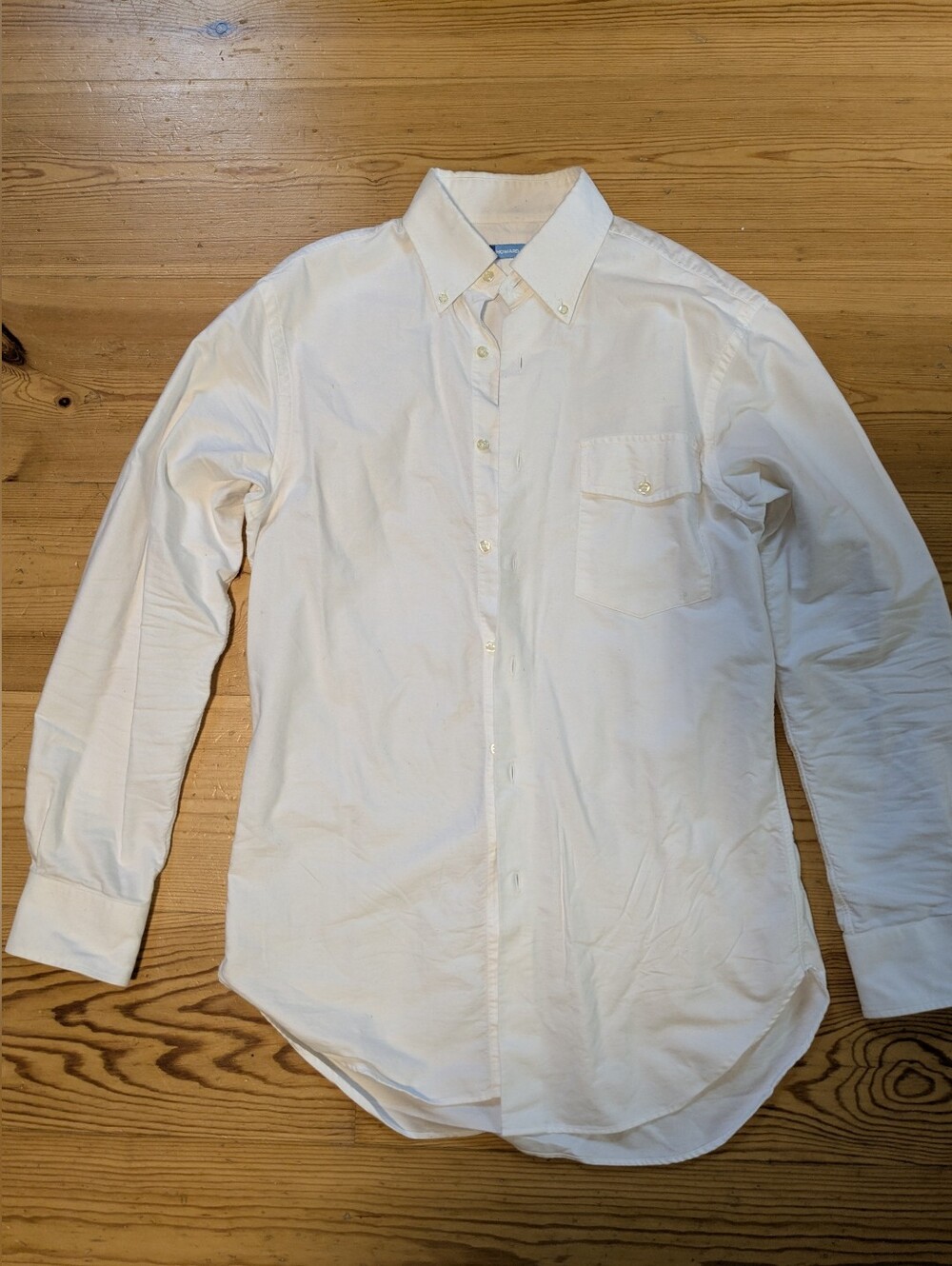Howard Yount classic white Mens OCBD 15 33 Made In The Usa